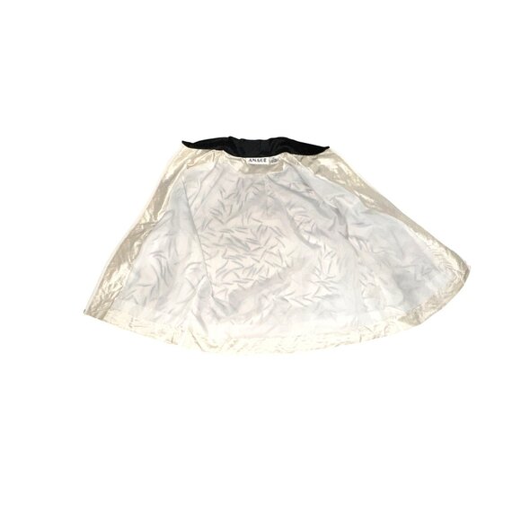 Anage Medium Black White Vintage Silk Jacket Embroidered City Chic Luxury - Picture 12 of 12